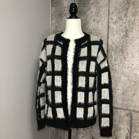 🆕 Vero Moda in Blue Comfy Fuzzy Open Cardigan - Picture 1 of 7